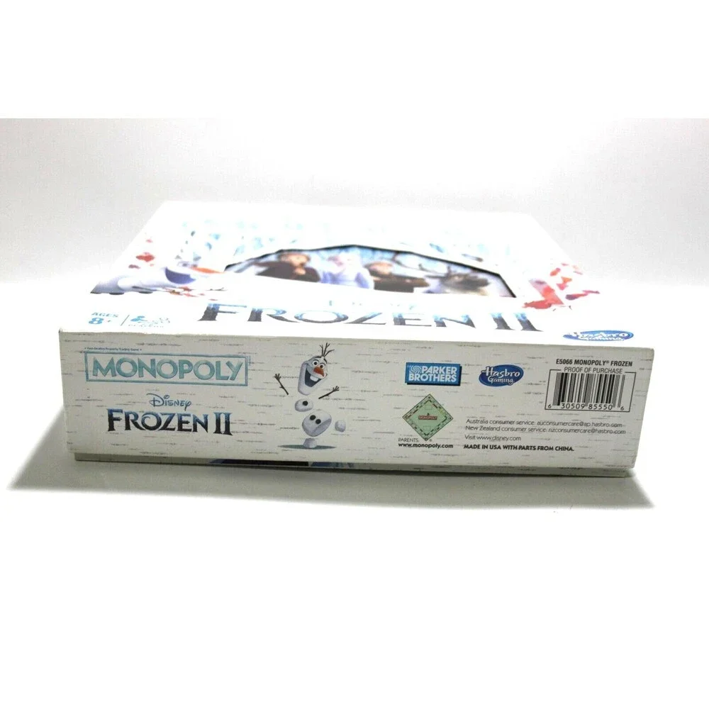 Hasbro Monopoly Disney Frozen 2 Edition Board Game Complete 2018 Elsa Anna Olaf